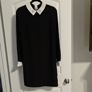 Victoria Beckham For Target Black and White Long Sleeve Dress